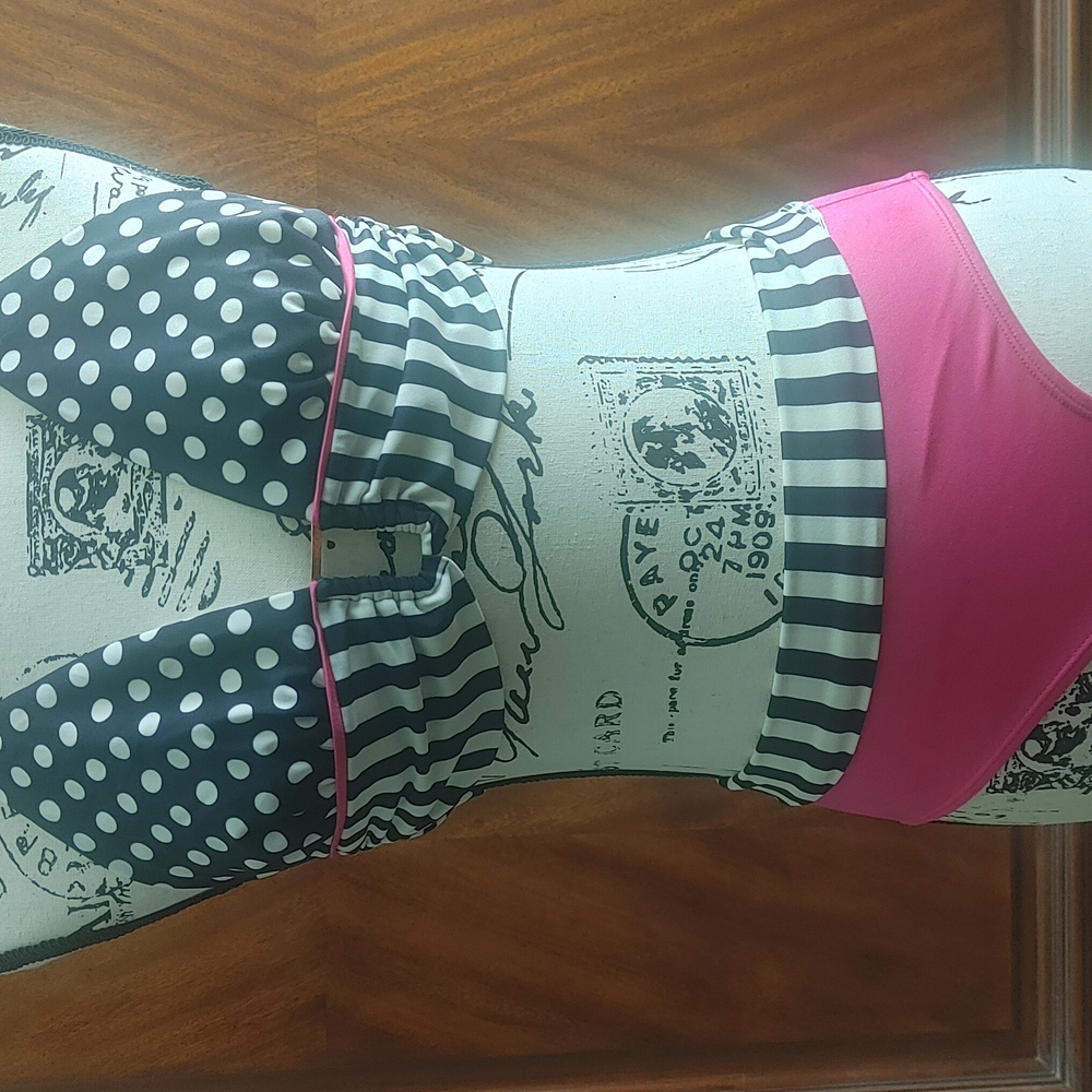 Polka Dot and Pink Bikini Set